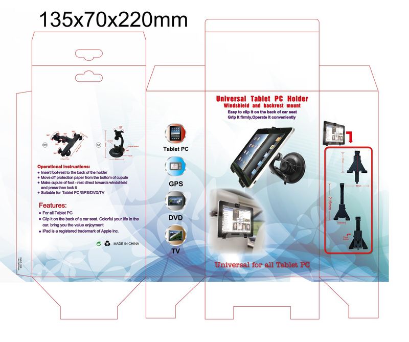 Universal tablet holder car windshield tablet holder 360 rotating tablet holder XK_autovado.com