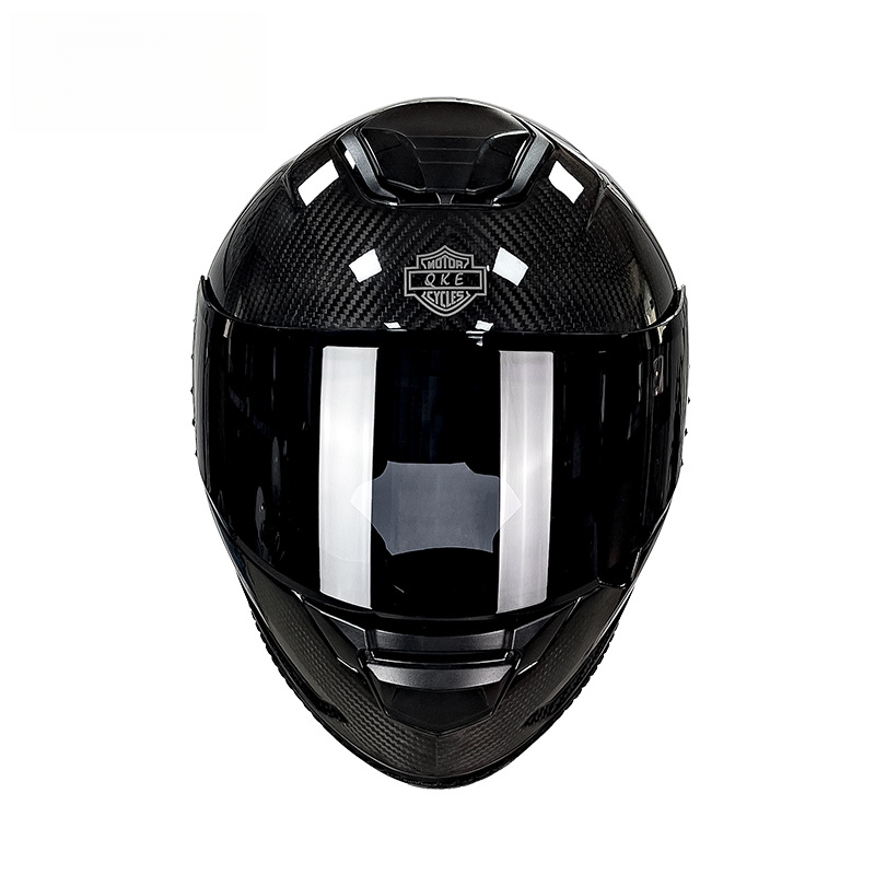 Qike Carbon Fiber Motorcycle Personalized Lightweight Coverage Four Seasons Universal Ultra Light Men's Full Helmet_autovado.com