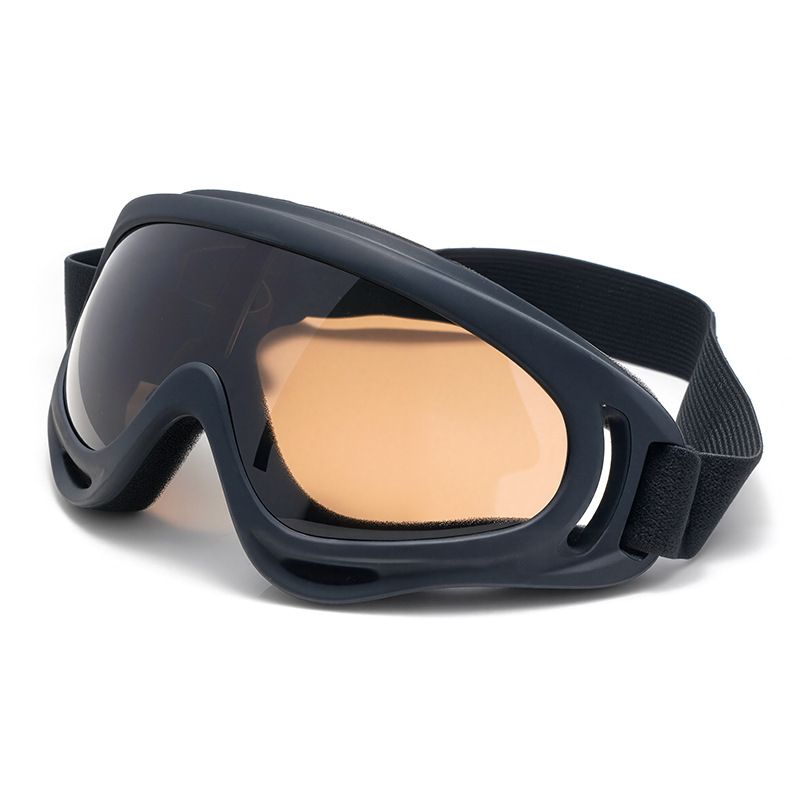 Unisex Anti-Dust Goggles For Cycling, Motorcycling & Outdoor Sports – Windproof, Interchangeable Lenses (Black Frame With Clear/Yellow/Smoke)_autovado.com