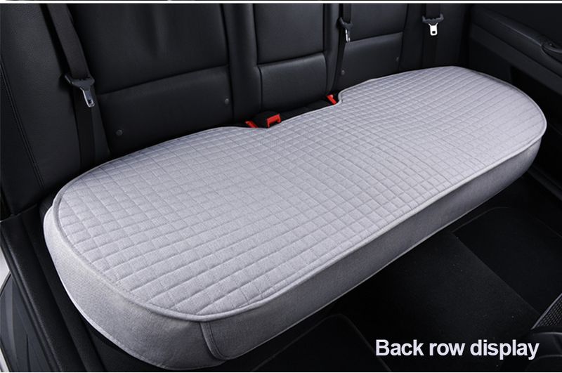 Linen Cover Flax Breathable Car Seat Cushion All Seasons Universal Non-Slip Protector Pad Fits For Sedan Van SUV Truck_autovado.com