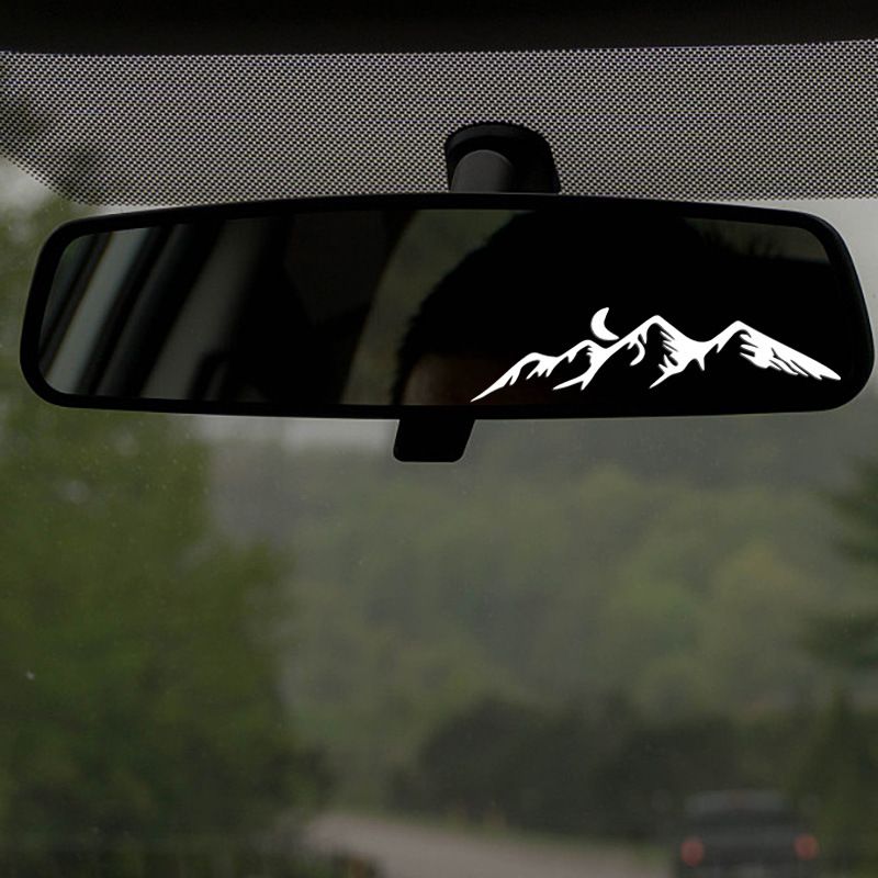 Outdoor mountain moon nature personality creative pattern cross border car rearview mirror door window wall decoration sticker_autovado.com