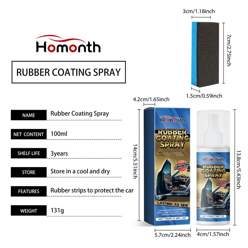 Homonth Rubber Protectant For Cars, Automotive Interior Rubber Turning New Brightening Cleaning Maintenance Protective Agent_autovado.com