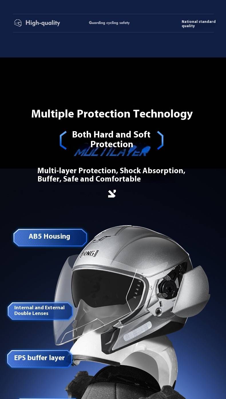 3C Certified Motorcycle Bluetooth Helmet - Lightweight ABS 3/4 Half Helmet For Men & Women, Multi-Color Options With UV-Protective Visors_autovado.com