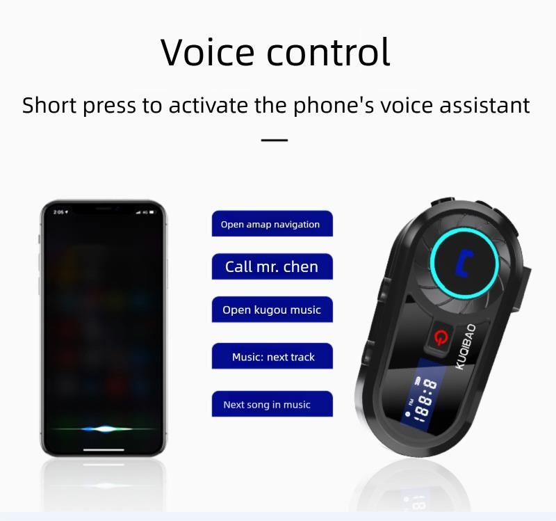 Cool Riding Treasure Bluetooth Headset Motorcycle With Screen Full And Half Helmet Long Battery Life Rider Waterproof_autovado.com