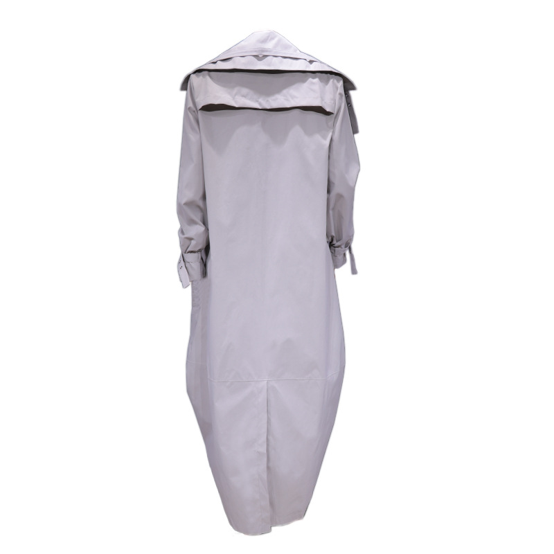 Women's Clothing new style temperament niche personality leisure large lapel medium and long windbreaker jacket _autovado.com