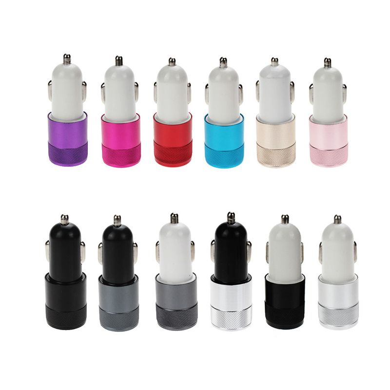 Small Steel Cannon Metal Dual USB Aluminum Alloy Charging 2.1A Tablet Smartphone Car Charger_autovado.com