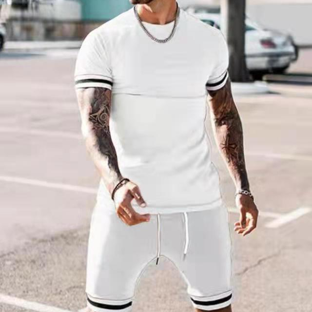 Men's Clothing 3D digital printing men's short sleeve beach pants suit trendy T-shirt shorts set_autovado.com