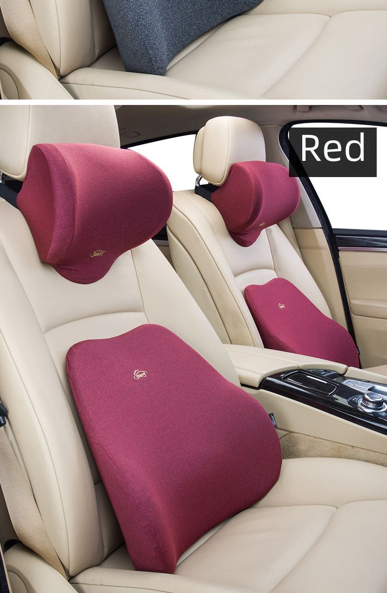 Car headrest neck pillow memory cotton headrest waist car headrest memory pillow_autovado.com