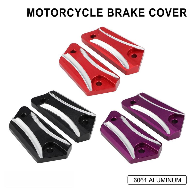 High-Quality Aluminum Motorcycle Brake Pump Cover - Lightweight & Durable Upgrade For Enhanced Performance (Red/Black/Purple, 5x3x2cm)_autovado.com