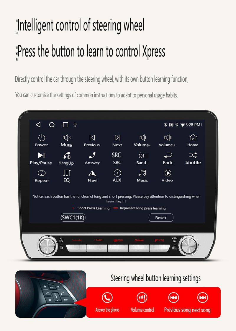 10.1" Universal Android Car Stereo With HD Backup Camera - 4G Octa-Core Touchscreen GPS Navigation System, Wireless CarPlay/Android Auto, Bluetooth 5_autovado.com