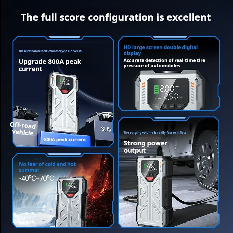 Newsmy/Newman H5 Emergency Start Power Inflator Pump Integrated 8000mAH_autovado.com