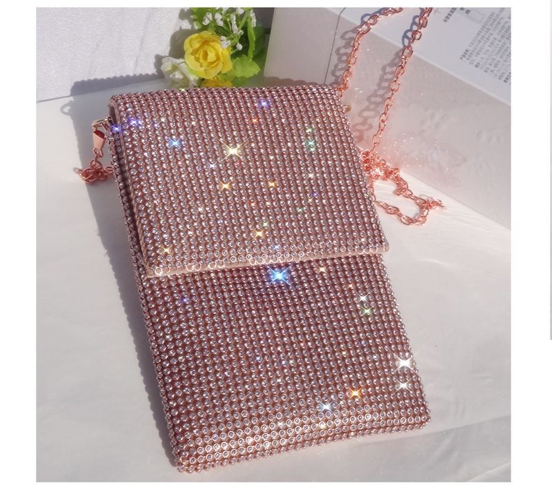 Evening Bags Diamond-encrusted Mobile Phone Bag Women's Crossbody Bag Chain Shoulder Bag Advanced Sense Vertical Evening Small Bag_autovado.com