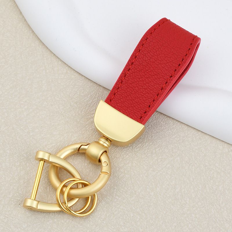 Men's Car Leather Keychain Candy Color Couple Key Pendant Sheep Pattern Bracelet Genuine Leather DIY Bag Pendant_autovado.com