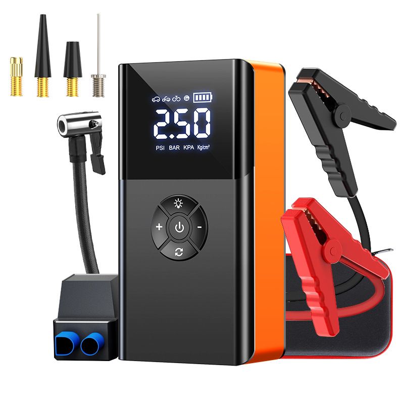 Jump Starter Air Pump Combo Car Battery Emergency Power Bank Ignition Tool_autovado.com