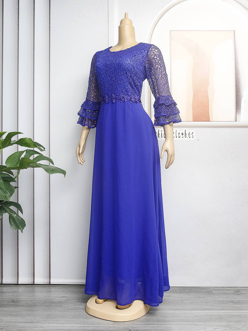 Women's large new lace heavy chiffon dress dress_autovado.com