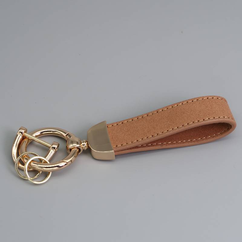 Microfiber Flip Fur Keychain Leather Car Key Chain_autovado.com