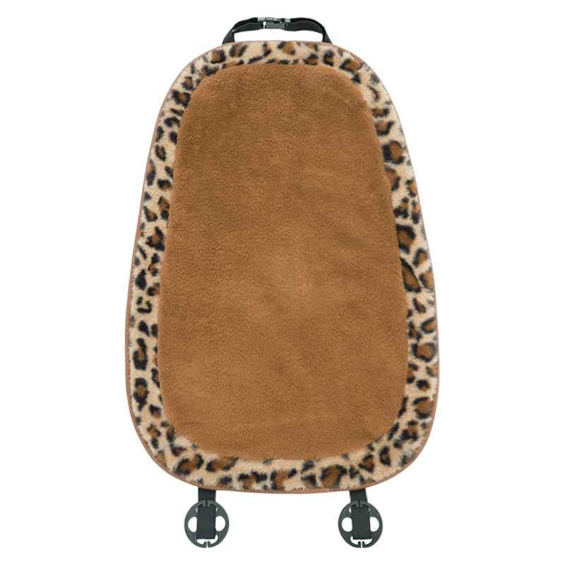 Fashion Print Car Soft Plush Leopard Steering Wheel Cover Winter Women Auto Interior Accessories Seat Pad_autovado.com