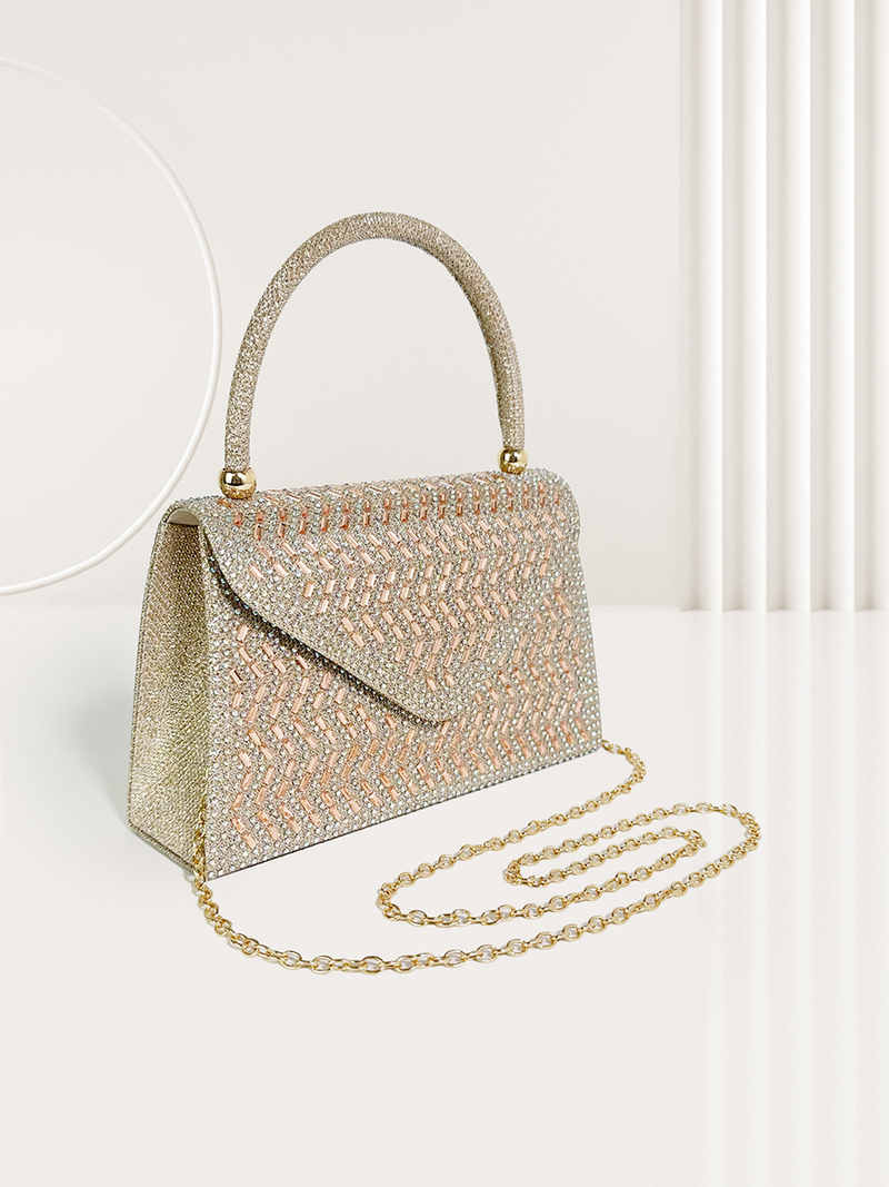 rhinestone new evening bag large capacity handbag women's wedding bridesmaid bag KTV princess dress bag_autovado.com