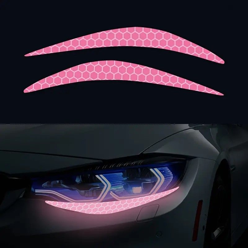 Car Decoration, Engine Hood, Headlight Eyebrow Car Creative Modification, Personalized Reflective Sticker, Waterproof_autovado.com
