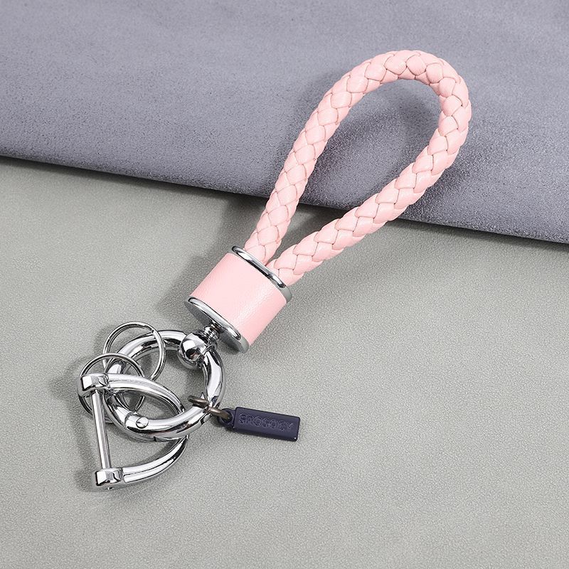 Car Key Chain Pendant Women's Men's High End Personality Creative Braided Leather Car Key Chain Cute Ins Internet Celebrity_autovado.com