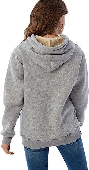 Women's Clothing warm pocket hooded sports sweatshirt jacket_autovado.com