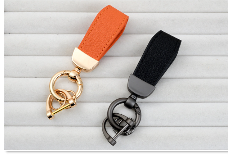 Men's Car Leather Keychain Candy Color Couple Key Pendant Sheep Pattern Bracelet Genuine Leather DIY Bag Pendant_autovado.com