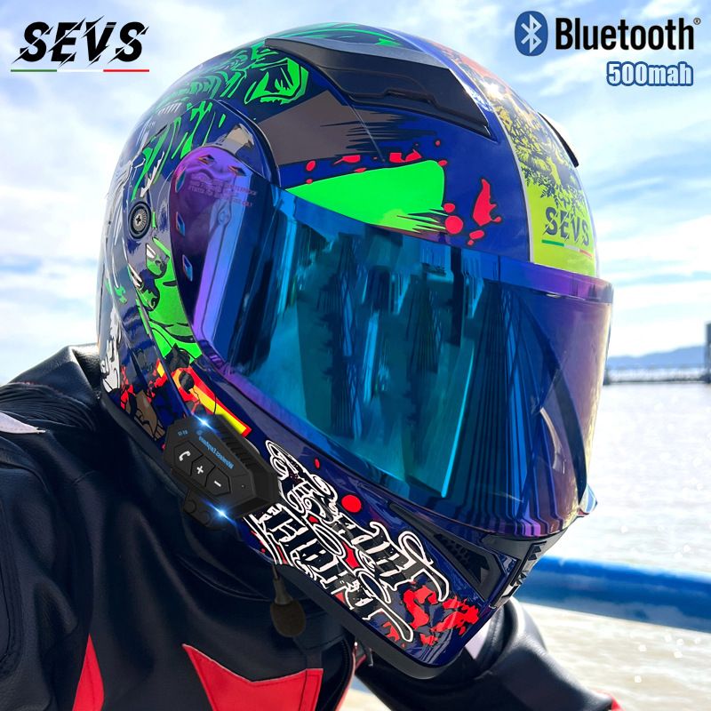 DOT & 3C Certified Modular Motorcycle Helmet With Dual Visor & Bluetooth – Flip-Up Full Face Helmet For Men & Women_autovado.com