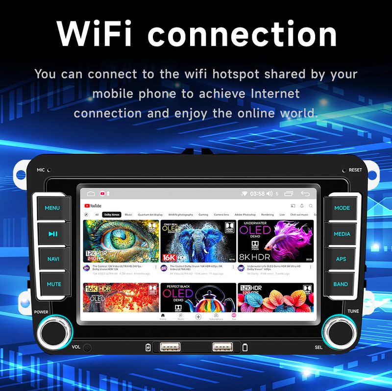 Suitable For Volkswagen Android Car Stereo With Wireless CarPlay - HD Touchscreen Navigation System_autovado.com