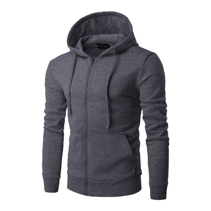 Men's Clothing warm sweatshirt hooded zipper sweatshirt men's slim sports casual sweatshirt_autovado.com