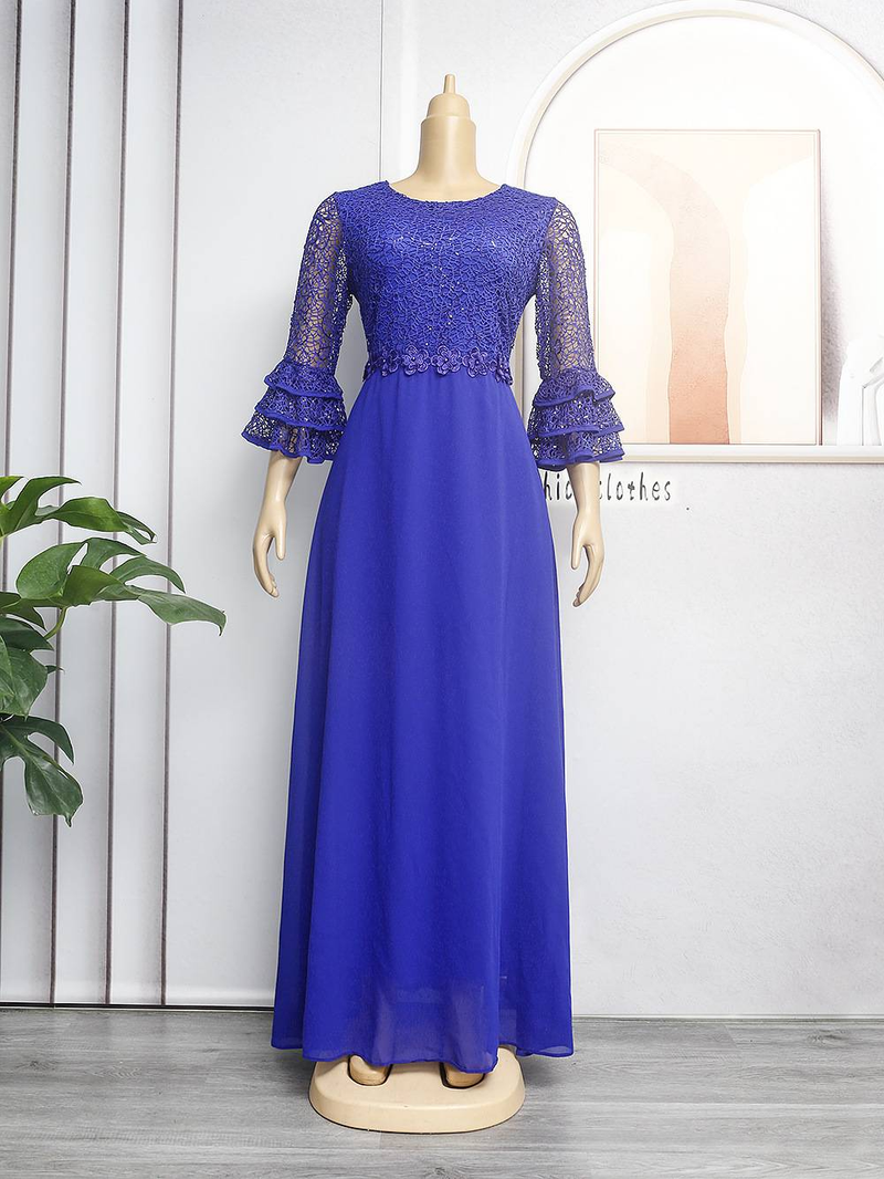 Women's large new lace heavy chiffon dress dress_autovado.com