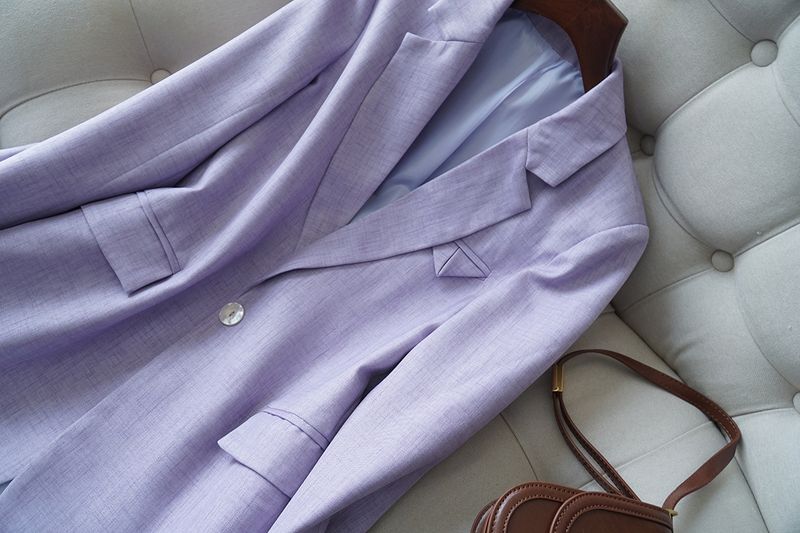 Women's Clothing warm spring healing color shimmer texture pieces heavy industry slim silhouette suit_autovado.com