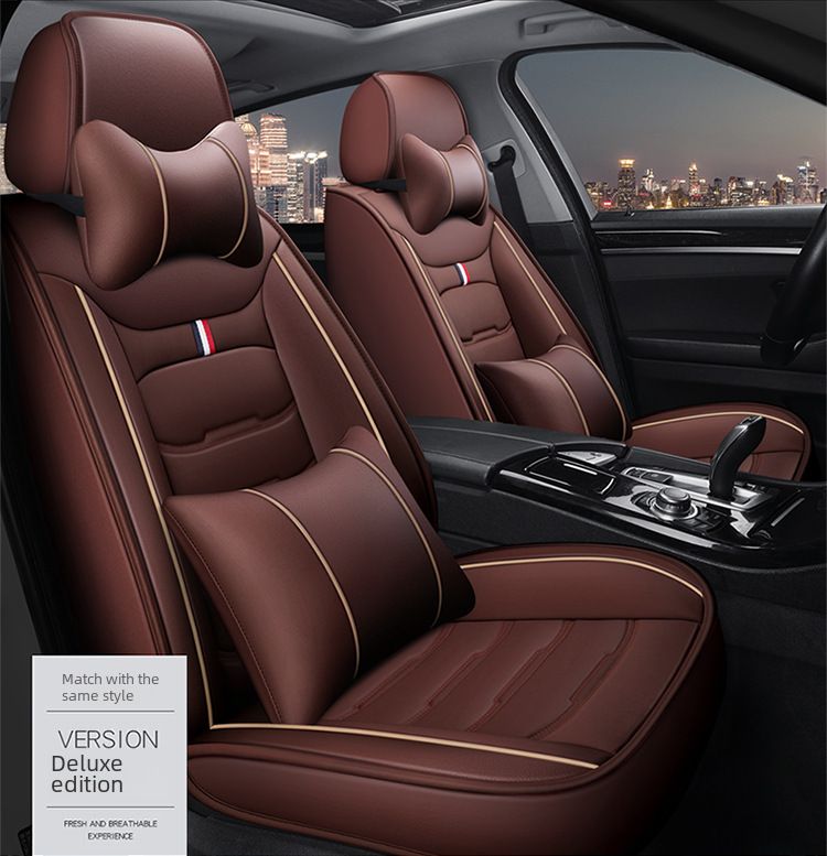2021 new car seat cushion is suitable for overseas websites to send full leather seat cushion four seasons universal car cover wholesale_autovado.com