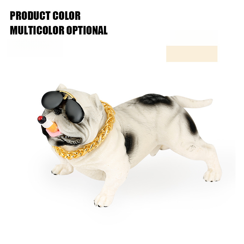 Bull Terrier Personality Creative Interior Sedan Dashboard Decoration High-end Car Accessories_autovado.com
