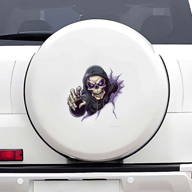 Halloween ghost face car stickers animal stickers motorcycle scratch cover creative body stickers_autovado.com