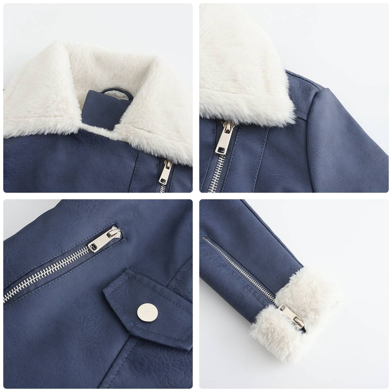 New Suede women's long-sleeved warm lapel jacket European and n commuter casual jacket_autovado.com