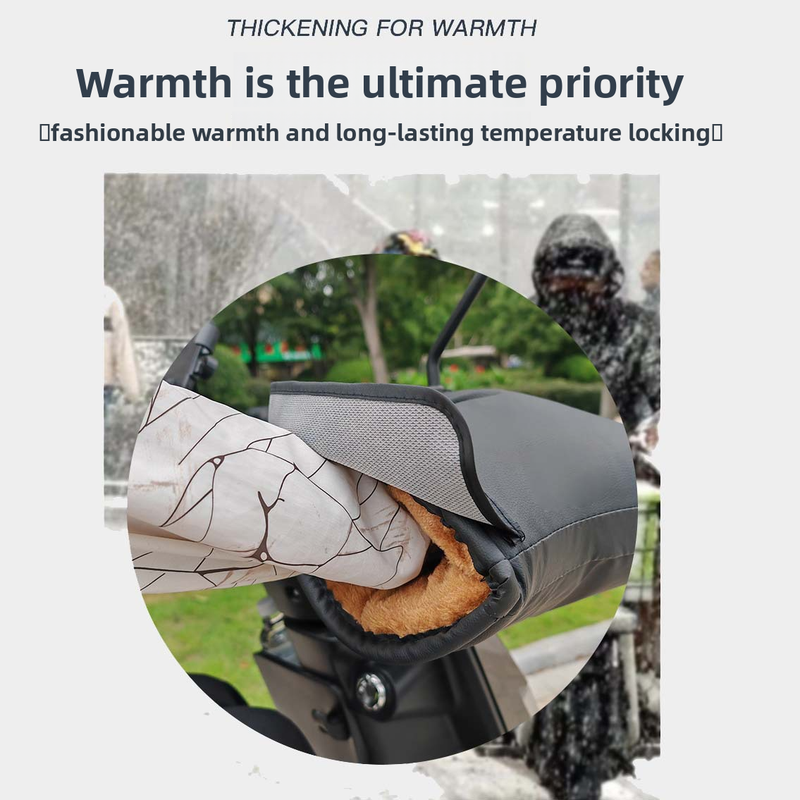 Winter Motorcycle Electric Battery Bike Throttle Gloves Warm Cold-Proof Windproof Anti-Freeze Handlebar Covers_autovado.com