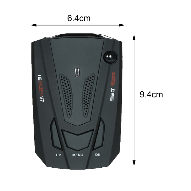 V7 12V 360 Degrees Speed Radar Detector Long Range Voice Alert Laser Radar Detector for Vehicles_autovado.com