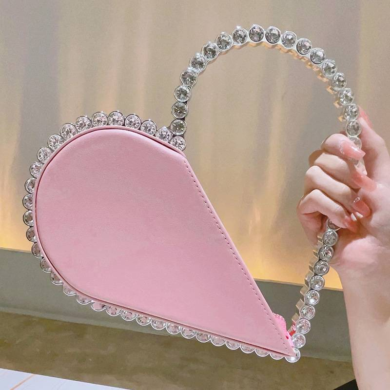 Round Crystal Diamond Bag Sparkling Clutch Bag Internet Celebrity Same Purse Little Fairy Bag Girl Small Bag_autovado.com