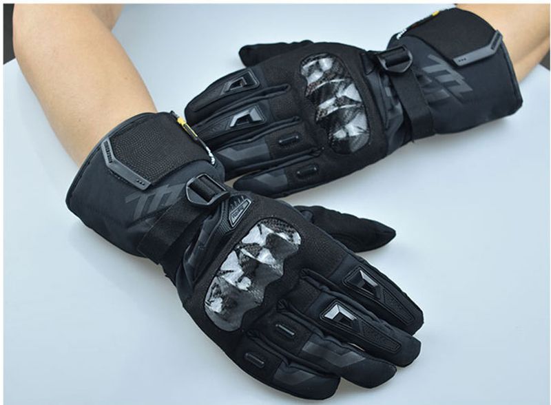MADBIKE Winter Motorcycle Touchscreen Waterproof Drop-proof Warm Riding Off-road Thickened Long Carbon Fiber Gloves_autovado.com