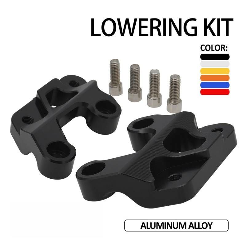 E-Bike Footpeg Lowering Bracket Kit - Heavy-Duty CNC Aluminum Alloy - Compatible With Most Electric Dirt Bikes (Black/Red/Silver/Blue/Gold/Orange)_autovado.com