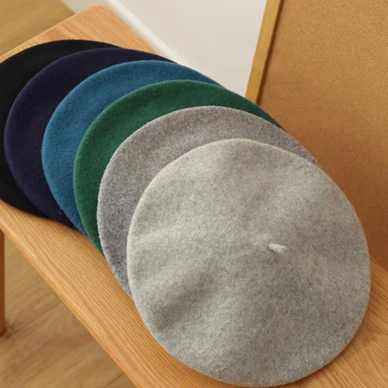 Hot Sale Stylish Chic Solid For Work And Party Winter Wool Hat Beret Hats Daily_autovado.com