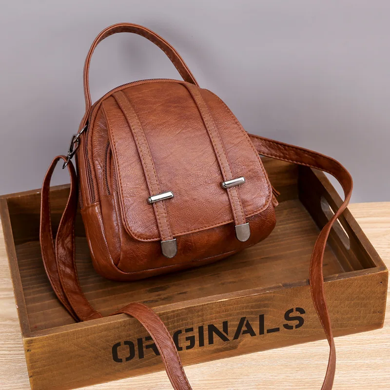 Multi-Functional Soft PU Leather Small Shoulder Bag For Women Vintage Fashion Crossbody Bag Female Purse Cell Phone Handbag_autovado.com