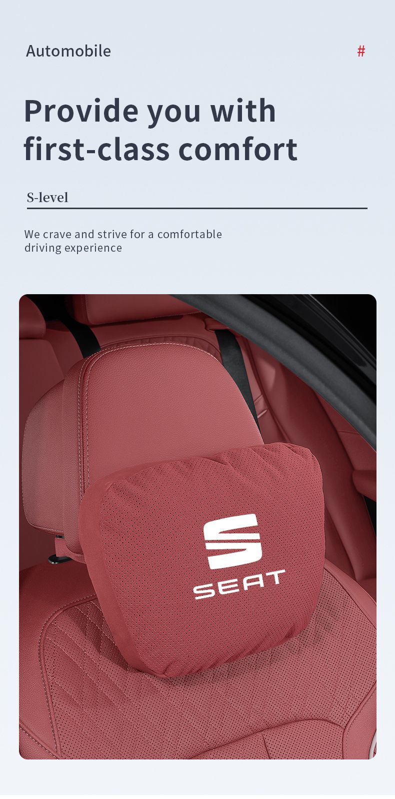 For FR Leon Ibiza Alhambra Arona Arosa Ateca Cordobe Exeo Tarraco Toledo Car Headrest Support Seat Soft Neck Pillow_autovado.com
