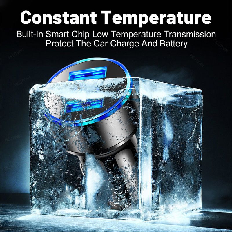 Cigarette Lighter 3.1A Digital Dual Port USB Charger, One To Two 2-port Car Electrical Appliance_autovado.com
