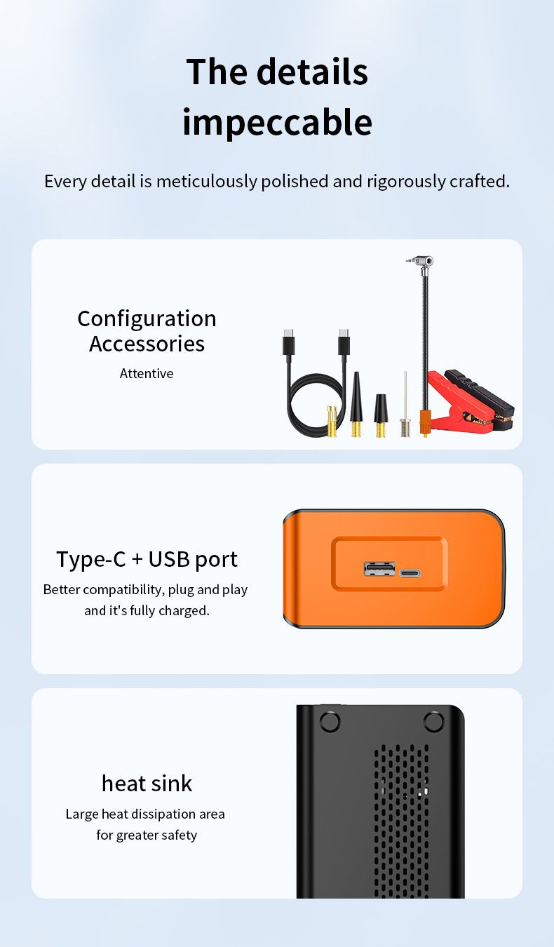 Jump Starter Air Pump Combo Car Battery Emergency Power Bank Ignition Tool_autovado.com