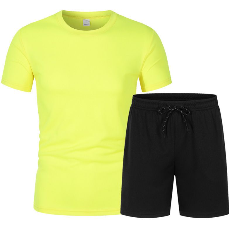 Men's Clothing Casual Spot T-Shirt Shorts Thin Breathable Sports Suit_autovado.com