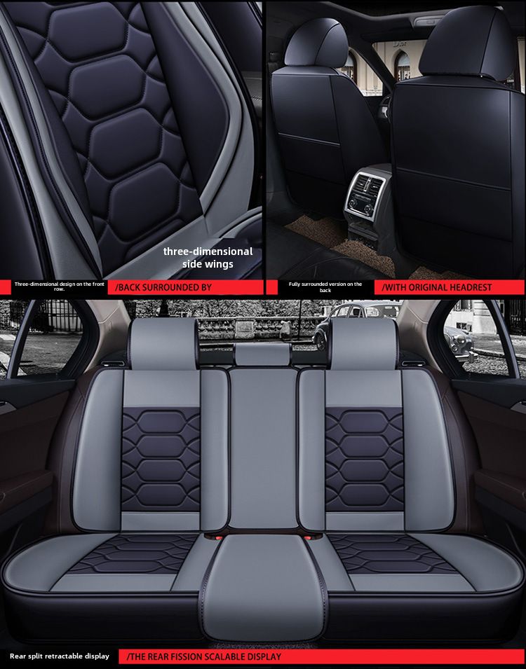All-inclusive 9D leather car seat cover four seasons fashion sports seat cover New interior supplies_autovado.com