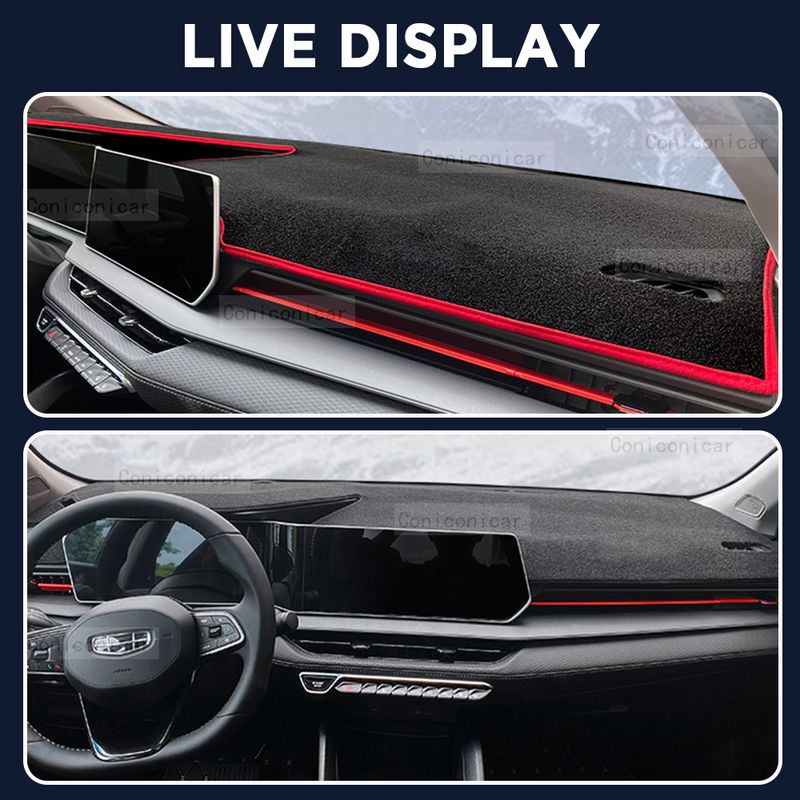 For GEELY NEW COOLRAY 2023 2024 Car Dashboard Cover Mat Sun Shade Cushion Protective DashMat ANti-UV Pad Interior_autovado.com