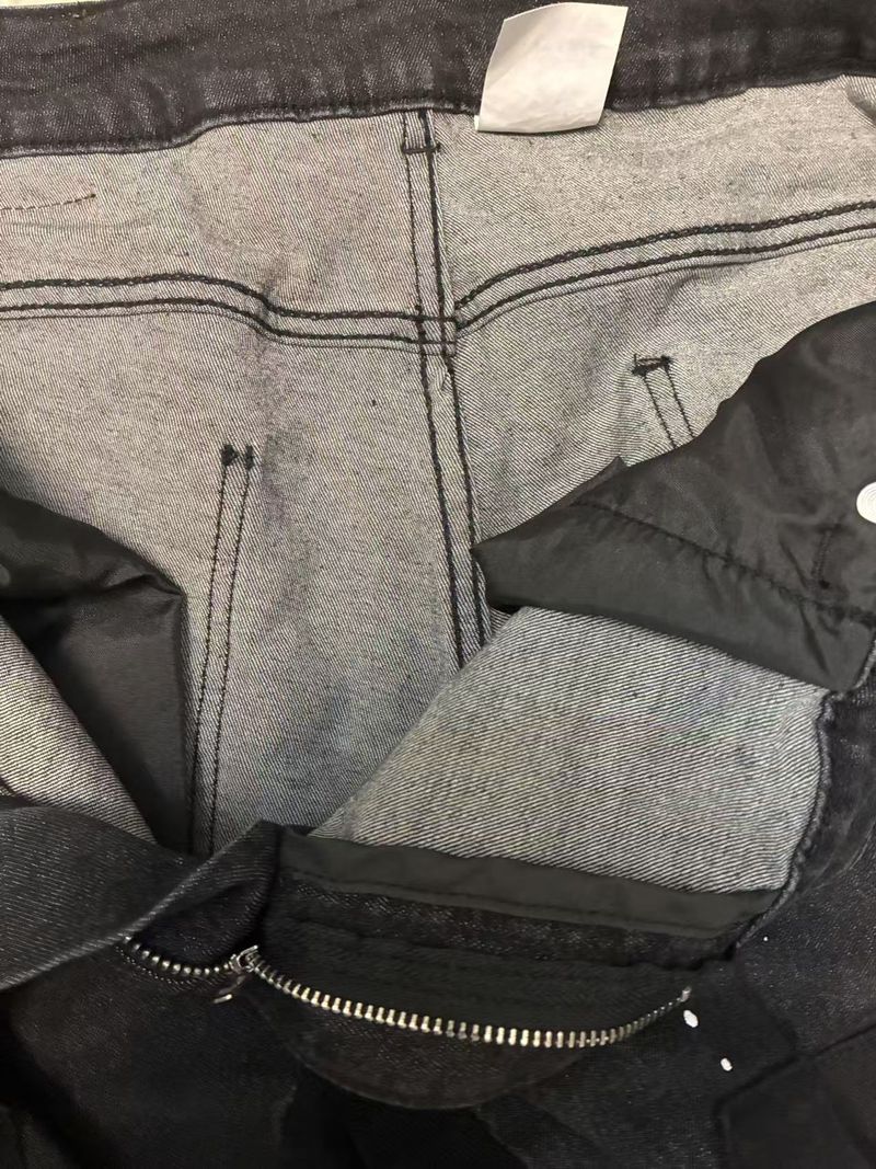 Men's Y2K Distressed Denim Jeans - Star Print Paint Splatter & Foil Design, Straight Leg Retro Streetwear_autovado.com