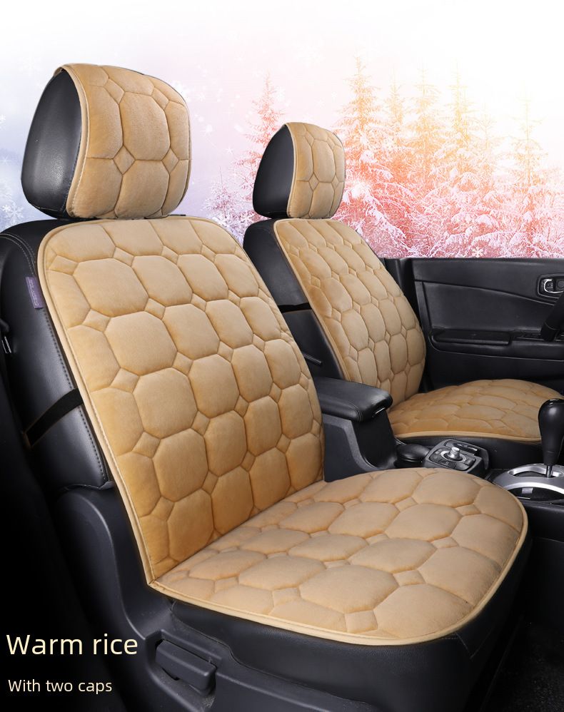 plush front single seat car seat cushion warm breathable bus car seat universal_autovado.com